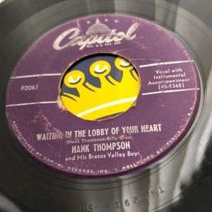 Hank Thompson Don't Make Me Cry Again Vinyl 45 Record '52